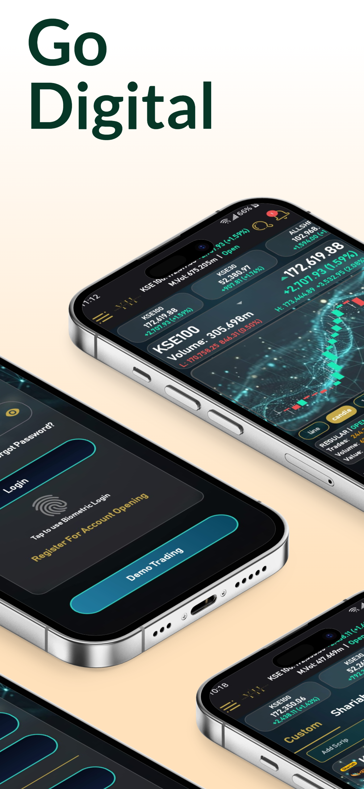 Y.H. Securities mobile app screen 2